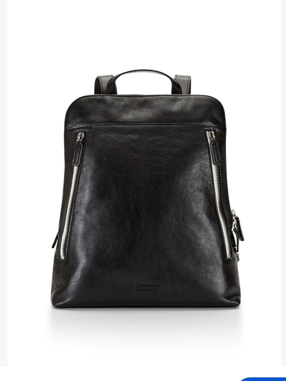 URI MINKOFF Black Leather Men’s Backpack - Sleek Everyday Bag
